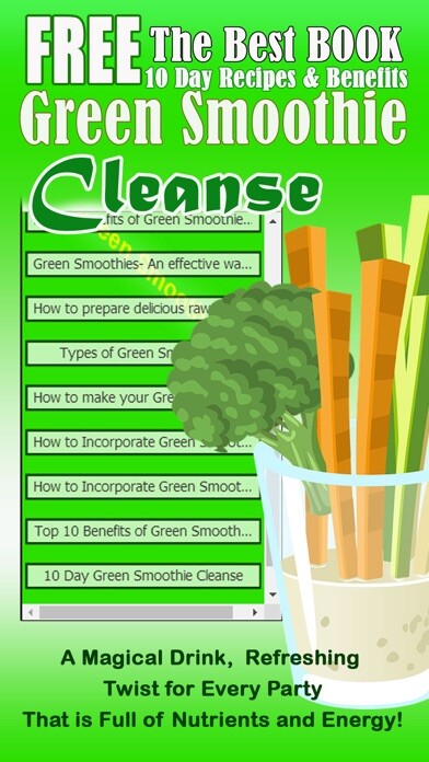 Emulate iPhone app Free Green Smoothie Cleanse with 10 Day Recipes using MyAndroid