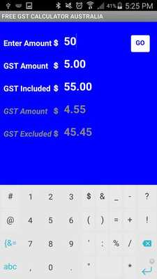 Emulate Android APK FREE GST CALCULATOR  AUSTRALIA