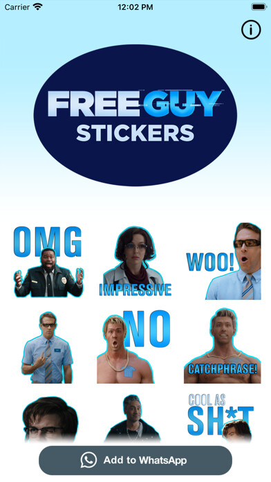 Emulate iPhone app Free Guy Stickers using MyAndroid