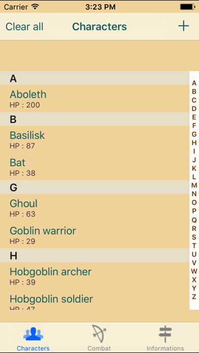 Emulate iPhone app FreeHitPointForRPG using MyAndroid