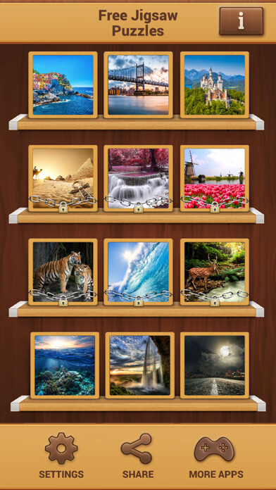 Emulate iPhone app Free Jigsaw Puzzles - Puzzle For Kids And Adults using MyAndroid