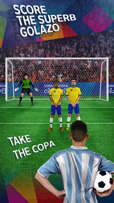 Emulate iPhone app Free kick challenge - Copa America 2015 edition using MyAndroid