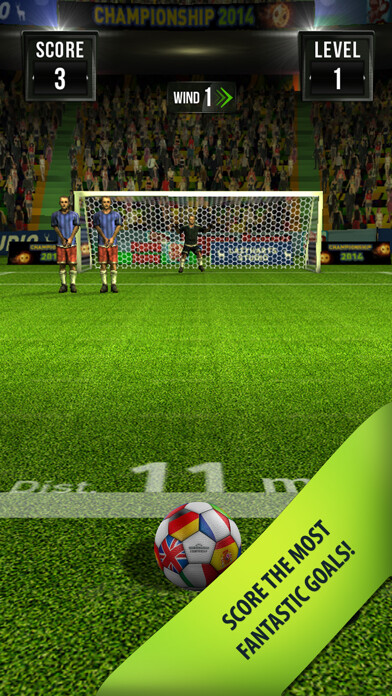 Emulate iPhone app Free Kick - Euro 2017 Version using MyAndroid