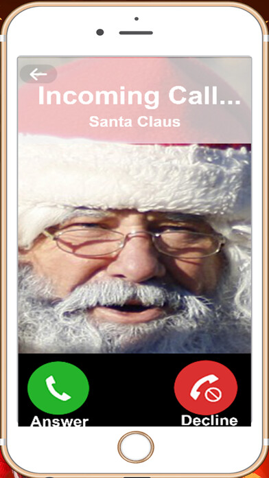 Emulate iPhone app Free Phone Call from Santa! - Greeting from Santa using MyAndroid