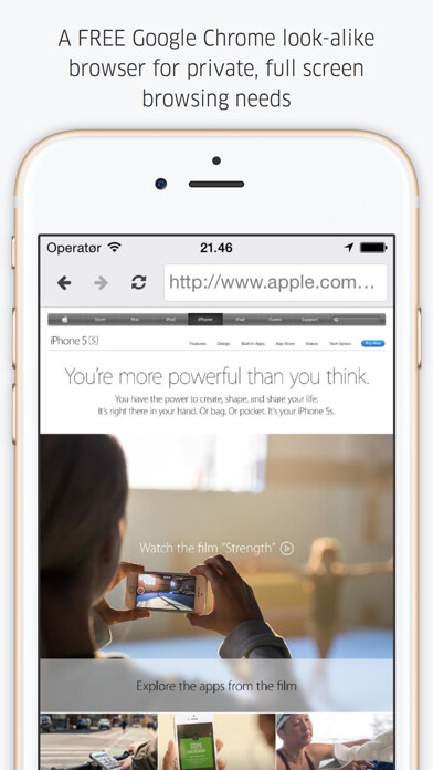 Emulate iPhone app FREE Private Incognito Browser using MyAndroid Emulate iPhone app FREE Private Incognito Browser using MyAndroid