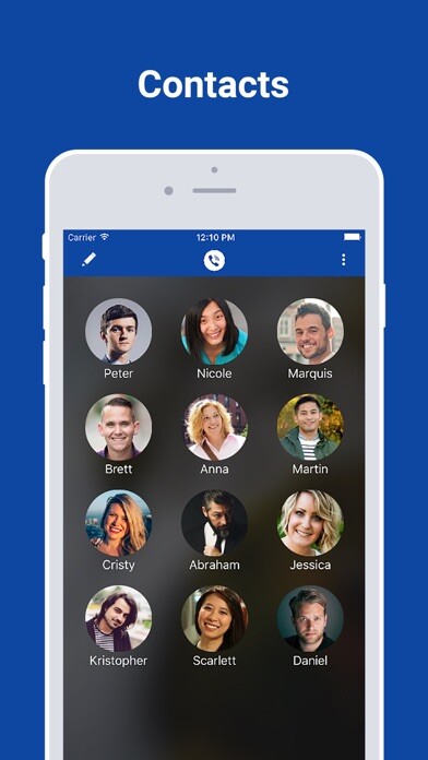 Emulate iPhone app Free Speed Dial using MyAndroid