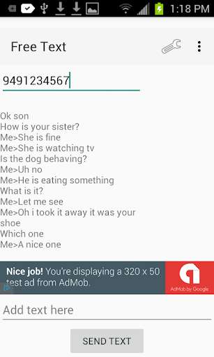 Run android online APK Free Text, Text anyone from MyAndroid or emulate Free Text, Text anyone using MyAndroid