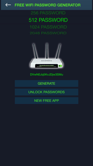 Emulate iPhone app FREE WIFI PASSWORD - GENERATOR using MyAndroid