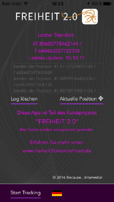 Emulate iPhone app FREIHEIT 2.0 using MyAndroid