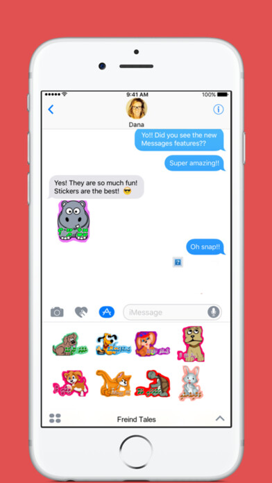 Emulate iPhone app Freind Tales stickers by WakeUpNow using MyAndroid Emulate iPhone app Freind Tales stickers by WakeUpNow using MyAndroid
