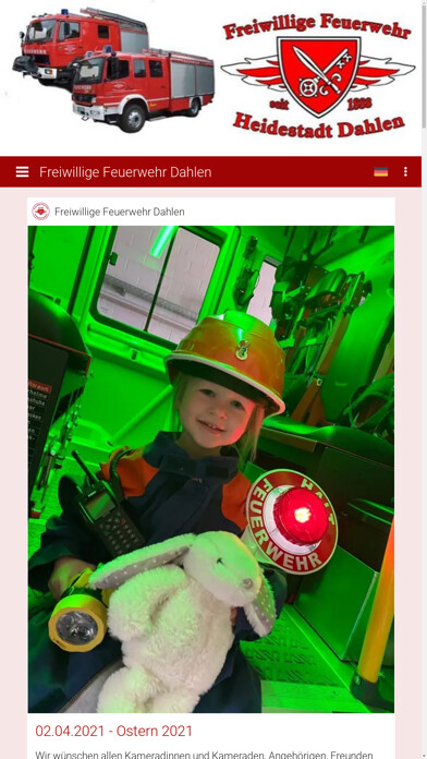 Emulate iPhone app Freiwillige Feuerwehr Dahlen using MyAndroid Emulate iPhone app Freiwillige Feuerwehr Dahlen using MyAndroid