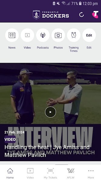 Emulate iPhone app Fremantle Dockers Official App using MyAndroid Emulate iPhone app Fremantle Dockers Official App using MyAndroid