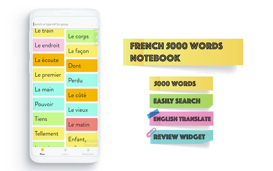 Run android online APK French 5000 Words Notebook from MyAndroid or emulate French 5000 Words Notebook using MyAndroid