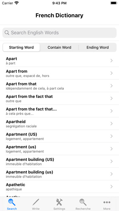 Emulate iPhone app French Dictionary English using MyAndroid Emulate iPhone app French Dictionary English using MyAndroid