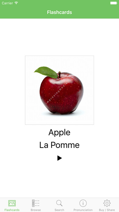 Emulate iPhone app French Flashcards with Pictures Lite using MyAndroid Emulate iPhone app French Flashcards with Pictures Lite using MyAndroid