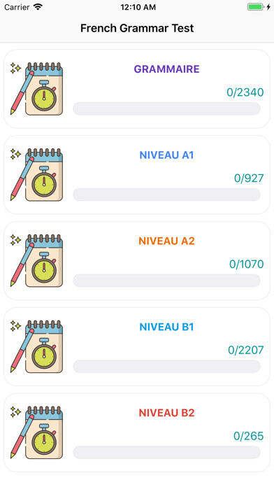 Emulate iPhone app French Grammar Test using MyAndroid Emulate iPhone app French Grammar Test using MyAndroid