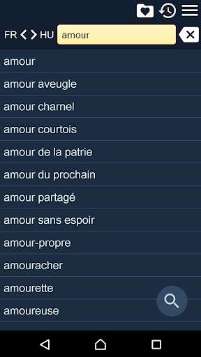 Emulate Android APK French Hungarian Dictionary Fr