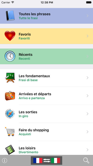 Emulate iPhone app French / Italian Talking Phrasebook Translator Dictionary - Multiphrasebook using MyAndroid Emulate iPhone app French / Italian Talking Phrasebook Translator Dictionary - Multiphrasebook using MyAndroid