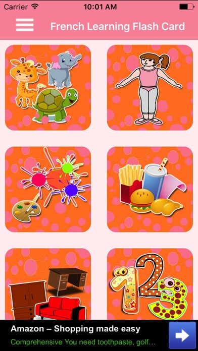 Emulate iPhone app French Learning Flash Card using MyAndroid Emulate iPhone app French Learning Flash Card using MyAndroid