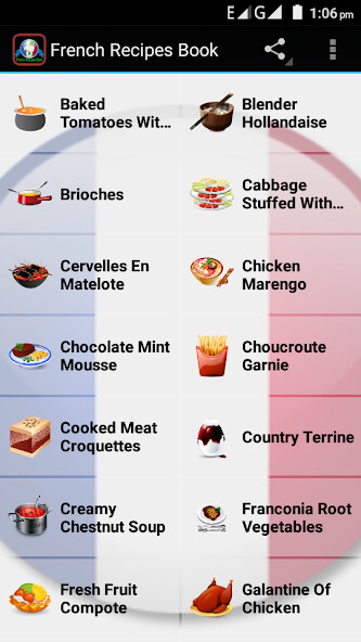 Run android online APK French Recipes from MyAndroid or emulate French Recipes using MyAndroid