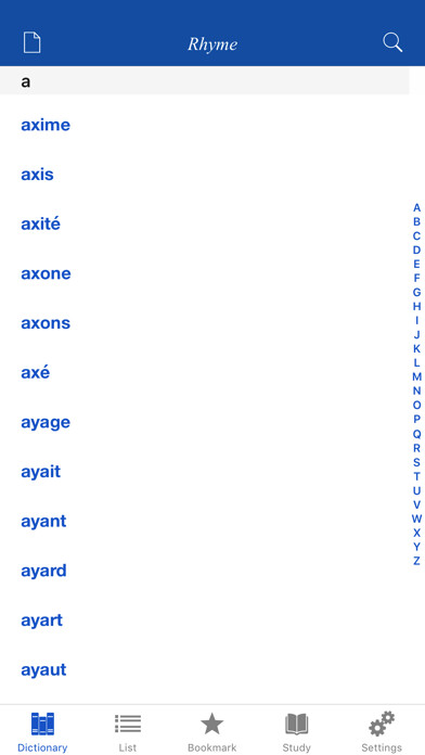 Emulate iPhone app French Rhyme Dictionary using MyAndroid Emulate iPhone app French Rhyme Dictionary using MyAndroid