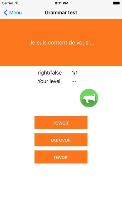 Emulate iPhone app French Test A1 A2 B1 + Grammar using MyAndroid Emulate iPhone app French Test A1 A2 B1 + Grammar using MyAndroid