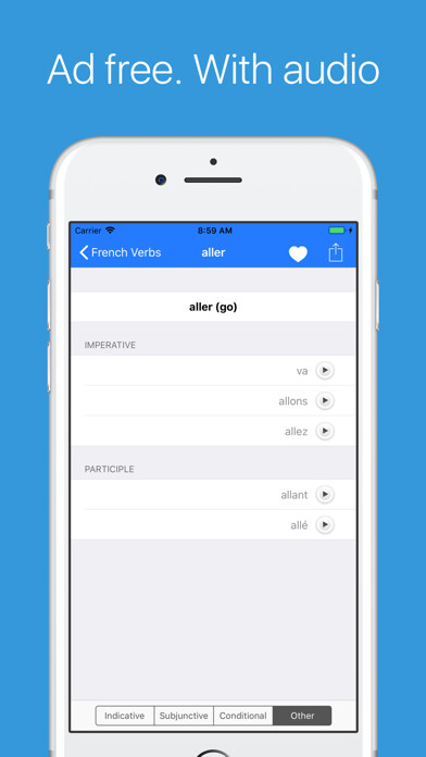 Emulate iPhone app French Verb Conjugator Pro using MyAndroid Emulate iPhone app French Verb Conjugator Pro using MyAndroid