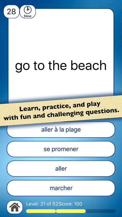 Emulate iPhone app French Vocabulary Practice using MyAndroid Emulate iPhone app French Vocabulary Practice using MyAndroid