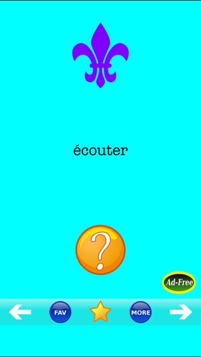 Emulate iPhone app French Word Easy Flashcards! using MyAndroid