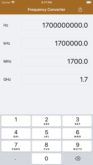 Emulate iPhone app Frequency Converter using MyAndroid