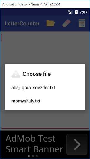 Run android online APK Frequency of letters and words from MyAndroid or emulate Frequency of letters and words using MyAndroid
