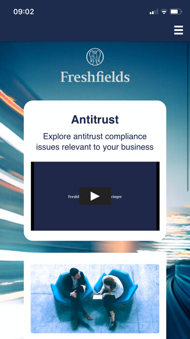 Emulate iPhone app Freshfields Antitrust 101 using MyAndroid
