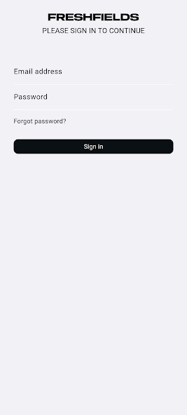 Emulate iPhone app Freshfields Events using MyAndroid