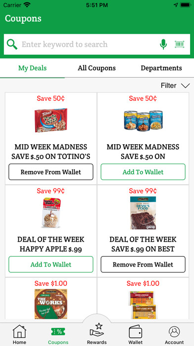 Emulate iPhone app Fresh Foods Gering using MyAndroid