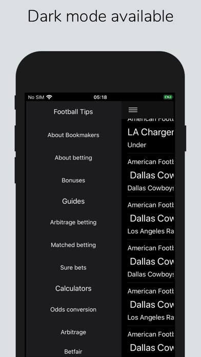 Emulate iPhone app Fresh football tips using MyAndroid