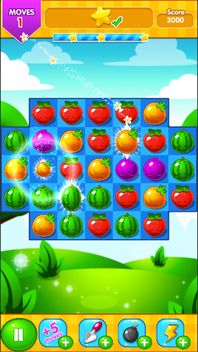 Emulate iPhone app Fresh Fruit Match Puzzle using MyAndroid
