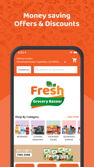 Emulate iPhone app Fresh Grocery Bazaar using MyAndroid Emulate iPhone app Fresh Grocery Bazaar using MyAndroid