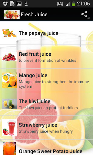 Run android online APK Fresh juice recipes from MyAndroid or emulate Fresh juice recipes using MyAndroid