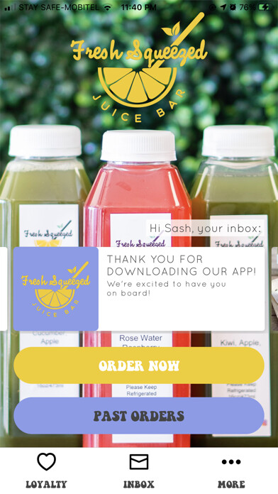 Emulate iPhone app Fresh Squeezed Juice Bar using MyAndroid Emulate iPhone app Fresh Squeezed Juice Bar using MyAndroid