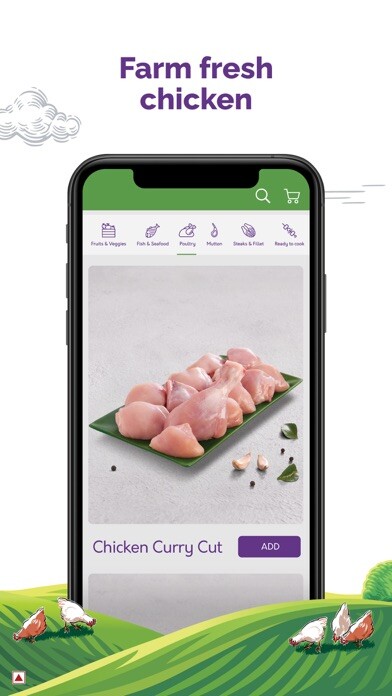Emulate iPhone app FreshToHome: Order Meat & Fish using MyAndroid