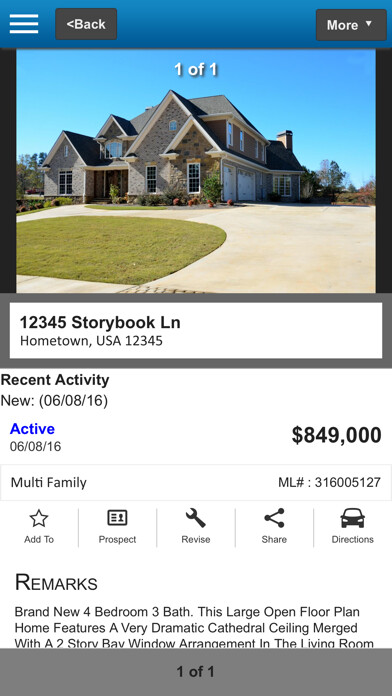 Emulate iPhone app Fresno MLS using MyAndroid