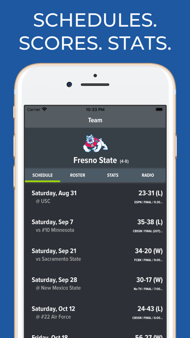 Emulate iPhone app Fresno State Football App using MyAndroid Emulate iPhone app Fresno State Football App using MyAndroid