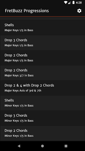 Run android online APK FretBuzz Progressions from MyAndroid or emulate FretBuzz Progressions using MyAndroid