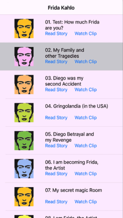 Emulate iPhone app Frida Kahlo - The Exhibition using MyAndroid