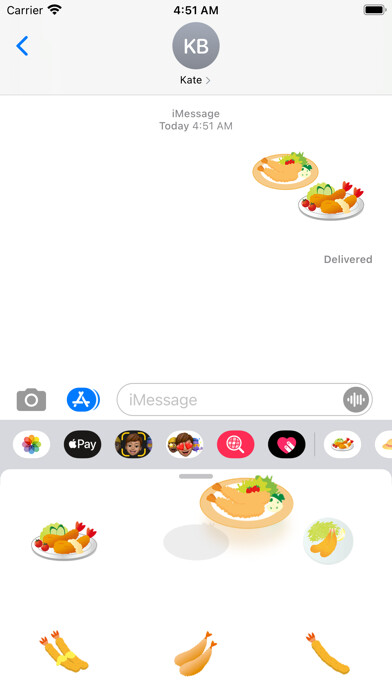 Emulate iPhone app Fried food sticker using MyAndroid Emulate iPhone app Fried food sticker using MyAndroid