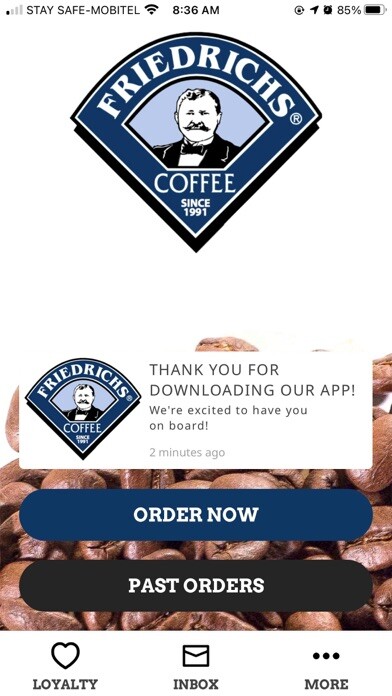 Emulate iPhone app Friedrichs Coffee using MyAndroid Emulate iPhone app Friedrichs Coffee using MyAndroid