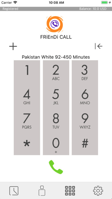 Emulate iPhone app Friendi Call -Powered by Jhony using MyAndroid