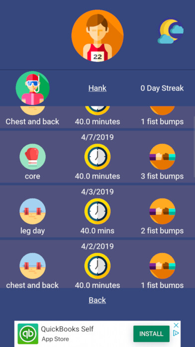 Emulate iPhone app Friendly Fitness using MyAndroid