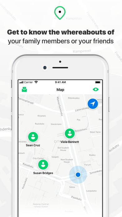 Emulate iPhone app Friends Finder, track location using MyAndroid