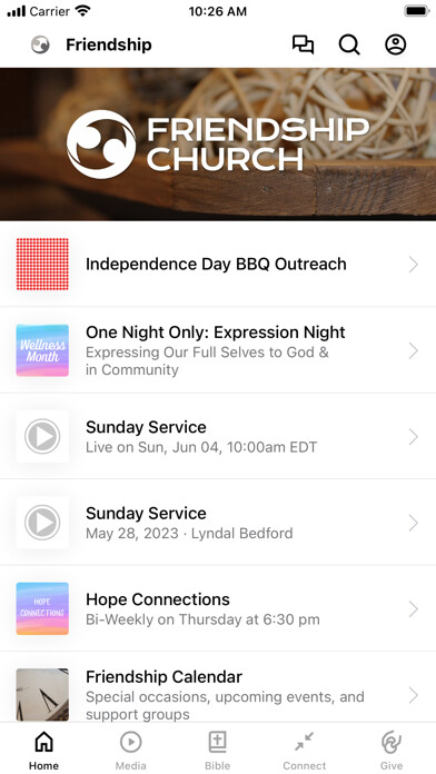 Emulate iPhone app Friendship Church App using MyAndroid Emulate iPhone app Friendship Church App using MyAndroid